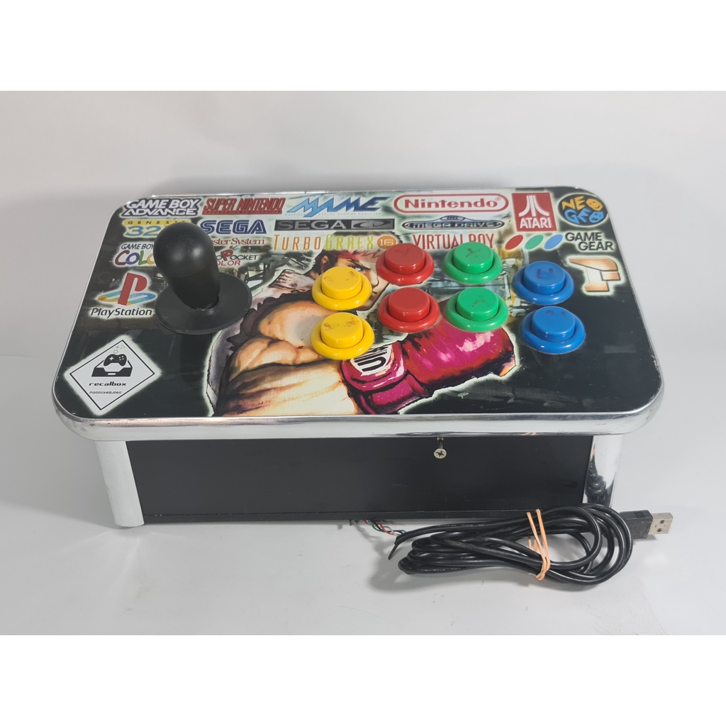 Controle Arcade Videogames com detalhes