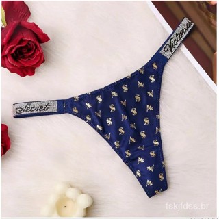 Cola Tanga Glitter Alfabeto Personagem Calcinhas Strass Cueca Confortável Cetim AXGW