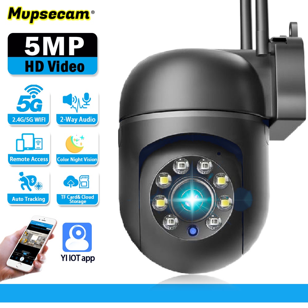 5MP 8MP 1080P 4K 5G WiFi IP PTZ Câmera De Vigilância Segurança Baby Two Way Monitor De Áudio Auto Rastreamento Humano Visão Noturna Colorida