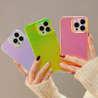 Capa Protetora Para Câmera A Laser De Fluorescência Colorida Avançada Compatível iPhone 15 Pro Max 14 13 12 11 Cobertura Total À Prova De Choque Borda Macia Acrílica Traseira