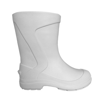 Bota Super Leve Em Eva Branca Cano Médio, Bota Cano Médio
