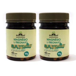 Magnésio L-treonato 600mg (60caps) Folhas & Raízes Original | 2 Potes