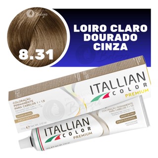 Coloração Itallian Color Louro Claro Dourado Cinza 8.31 60g