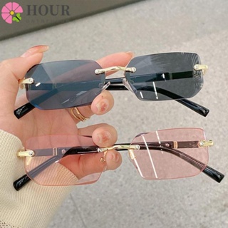 HOUR Frameless Óculos De Sol , Y2K UV400 Sem Aro De Proteção , Vintage Shades Para Mulheres E Homens em Oferta na Shopee