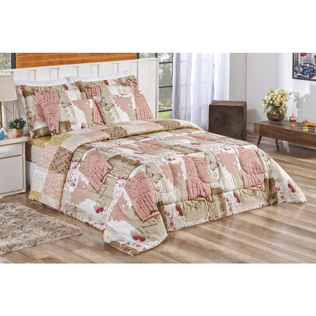 Edredom bouti dupla face superking 2,80x2,40 03pçs top
