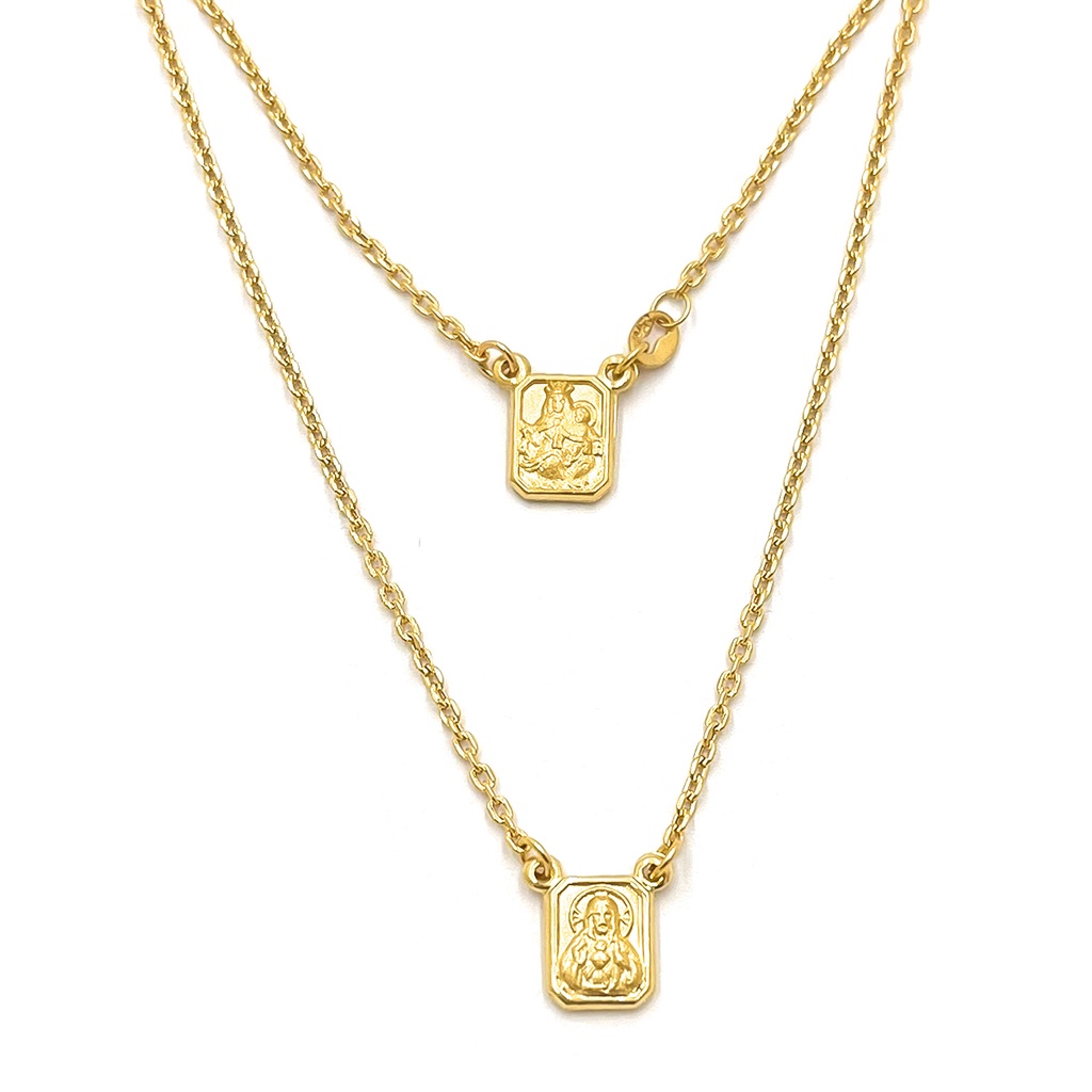 Escapulario Em Ouro 18k Cartier Gargantilha Corrente Cordão Colar