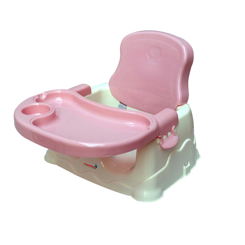 Cadeira Alimentação Bebê Assento Rosa Importway Booster De Mesa Com Bandeja e Ci