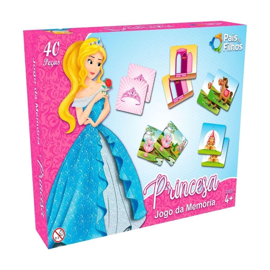 Jogo da Memória Princesa - Pais e Filhos em Oferta na Shopee