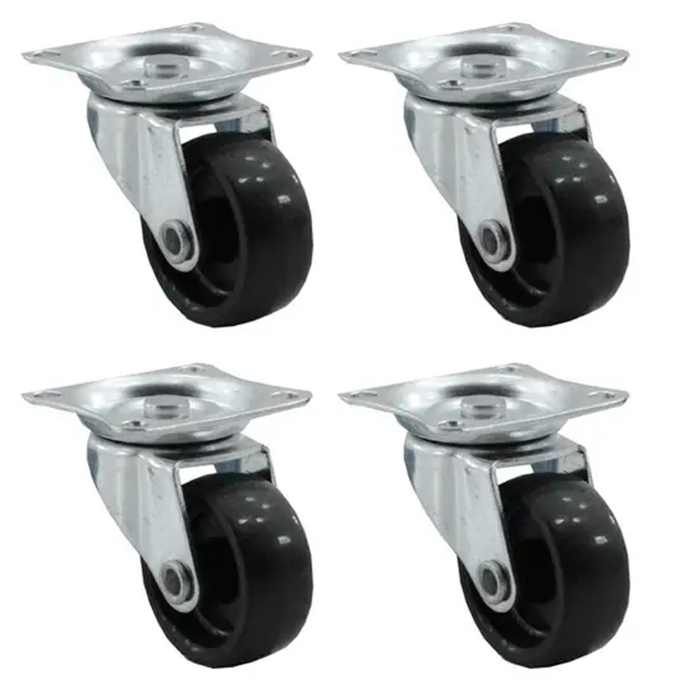 Kit Jogo 4 Unidades Rodízio Giratório Sem Trava Mini Rodinha Para Móvel Rodas em Oferta na Shopee