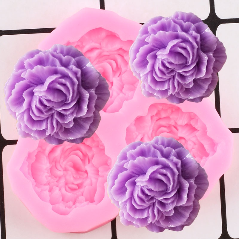 Peônia Flor Moldes De Silicone Casamento Cupcake Topper Fondant Ferramentas De Decoração Do Bolo Sabão Resina Argila Doc em Oferta na Shopee