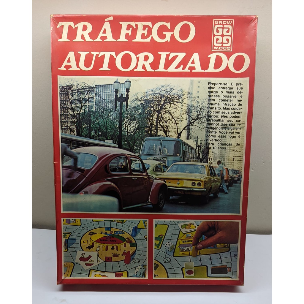 Jogo Tráfego Autorizado Grow Antigo E incompleto Anos 70