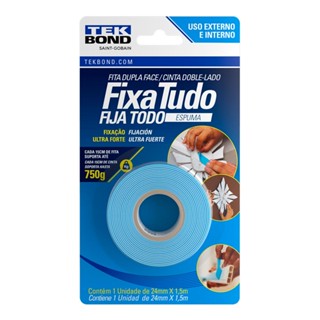 Fita fixa tudo espuma dupla face 24mm x 1,5m - blíster - tekbond