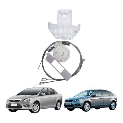 Kit Reparo Do Vidro Eletrico 4 Partes Traseiro Lado Direito E Lado Esquerdo Do Ford Focus Sedan E Hatch Ano 2000 A 2008