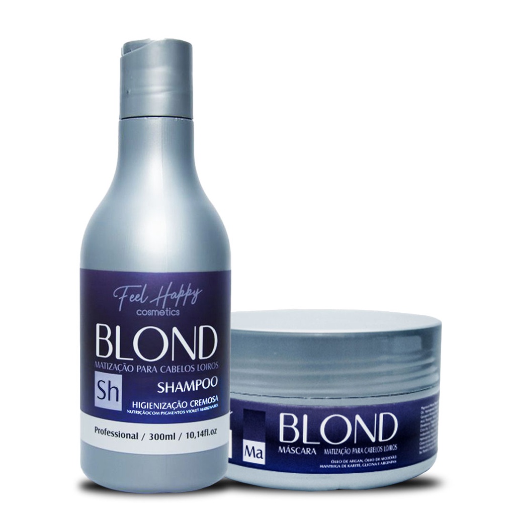 kit Shampoo + Mascara Blond Matizador Feel Happy