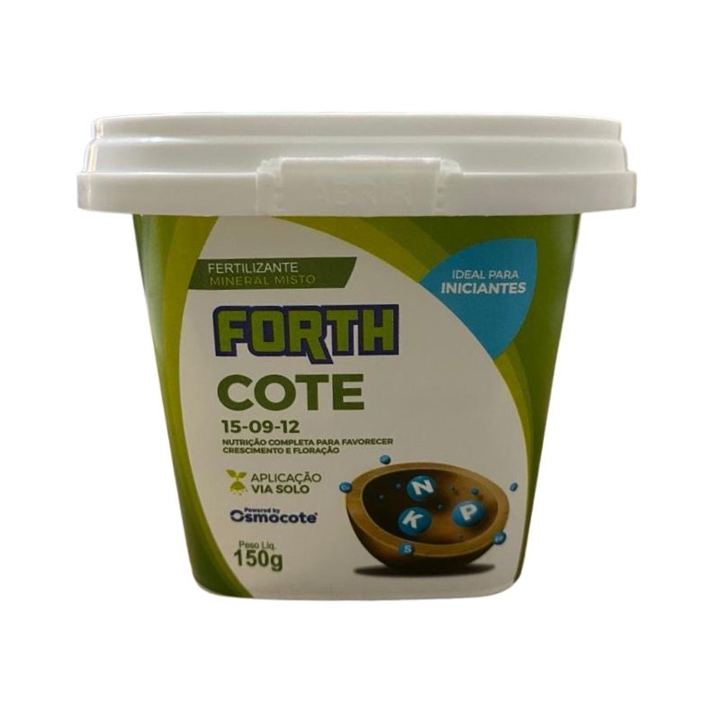 FORTH COTE PLUS 100% OSMOCOTE 15-09-12 POTE 150G em Oferta na Shopee