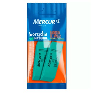 Borracha verde clean blister com 2 unidades Mercur