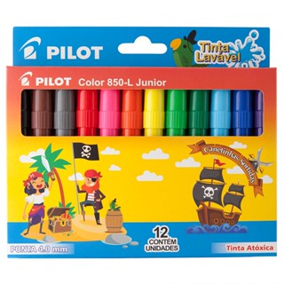 Caneta hidrográfica Color 850-L JR com 12 cores Pilot