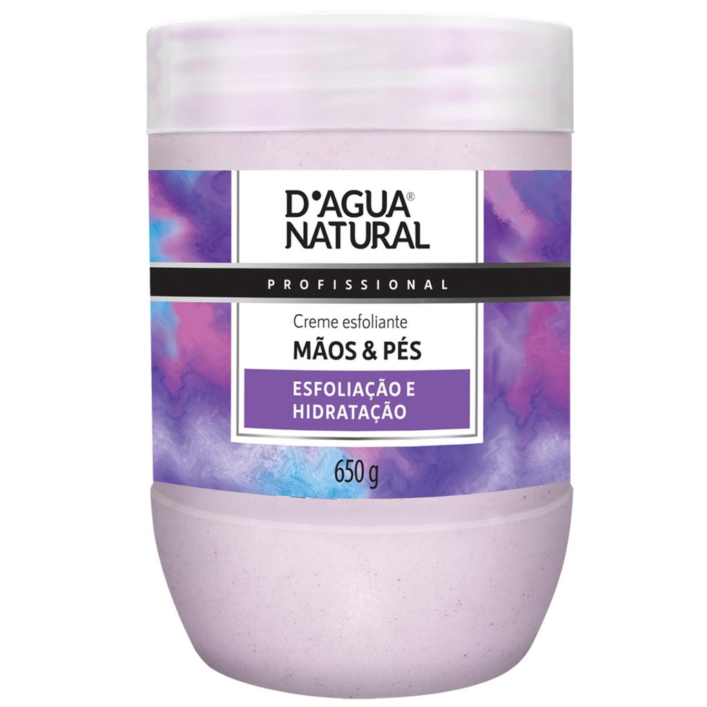 Creme Esfoliante Dagua Natural Mãos e Pés 650g Esfoliação e Hidratação