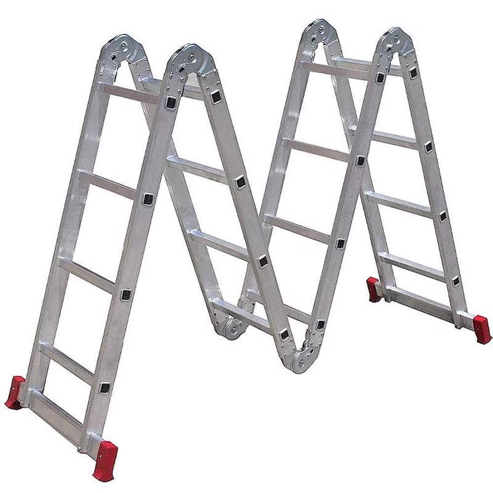 Escada de Alumínio Articulada 16 Degraus 4,23 Metros Com 13 Posições EVE1015 EVALD