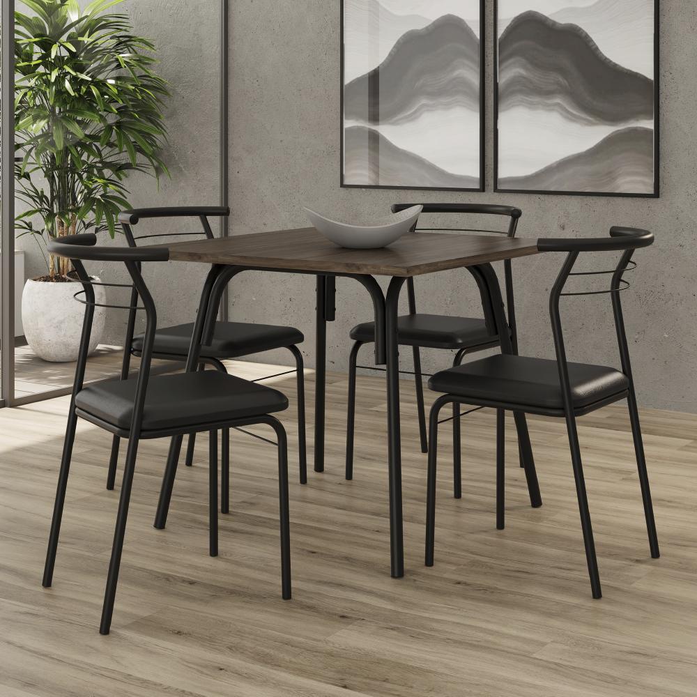 Conjunto Sala de Jantar Carraro Galway com Mesa e 4 Cadeiras em Oferta na Shopee