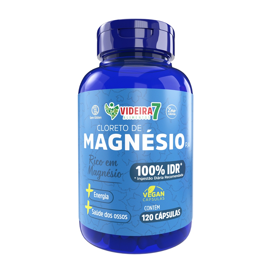 Cloreto de Magnésio PA 500mg - 120 CÁPSULAS