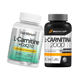 Kit 2x L-carnitina 180 Caps 2000mg - Bodyaction