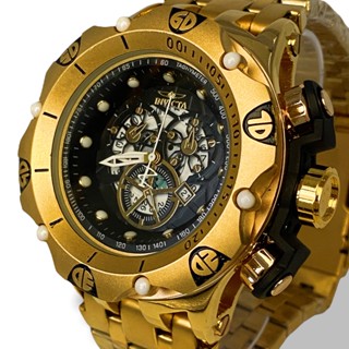 Relógio masculino ostenta magnum pesado hybrid Zeus bolt Dourado Luxo + Caixa