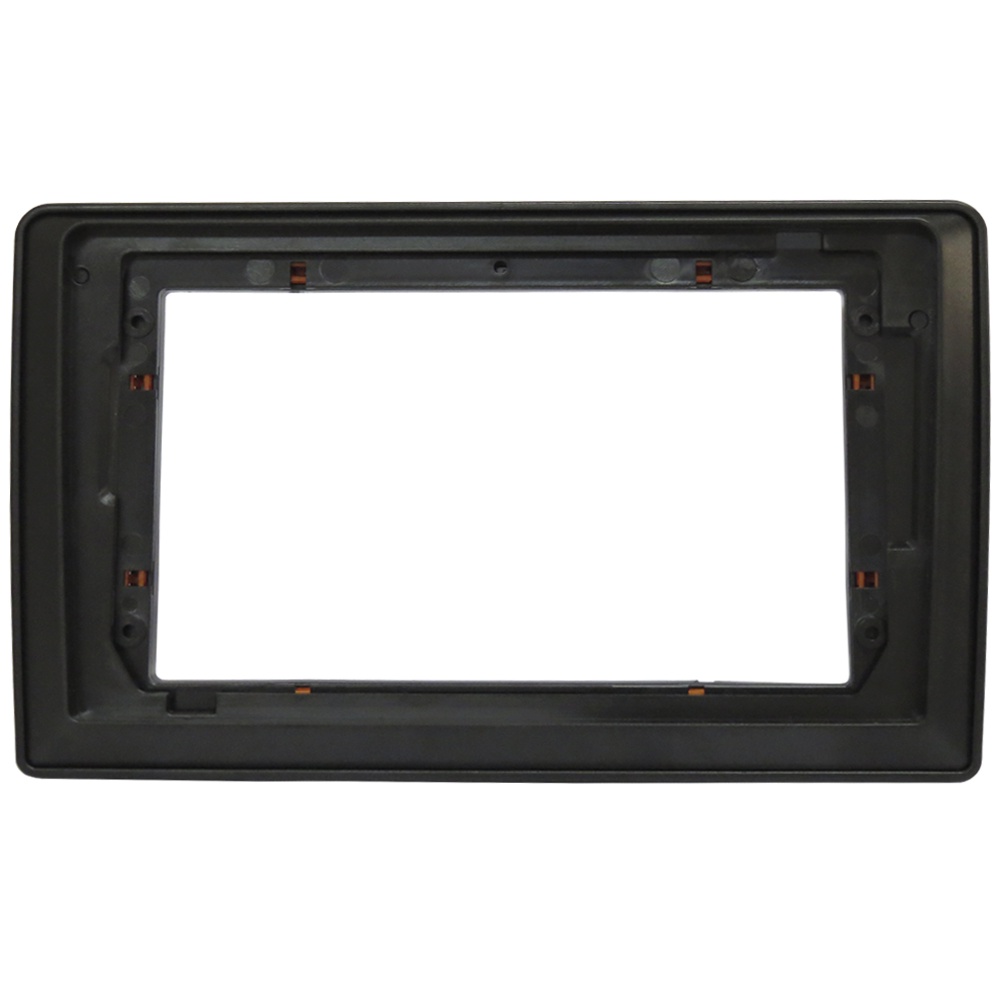 Moldura De Painel 2 Din 10" Polegadas Jetta Passat Amarok Tiguan Gol Voyage Saveiro G7 G8 Novo Fusca Preto
