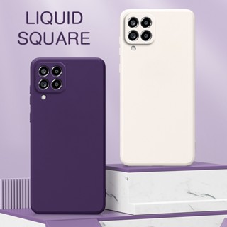 Capa Oficial Quadrada De Silicone Líquido Para Samsung Galaxy M33 M53 Versão Global Traseira Flexível Celular M 33 53 5G Impermeável Funda