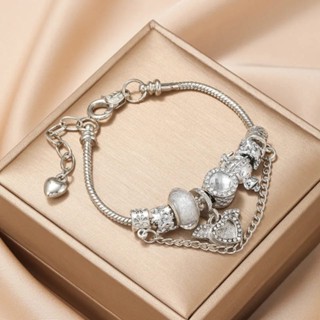 Pulseira Pandora Vivara Berloque Prata Com Pingente Trava Feminina