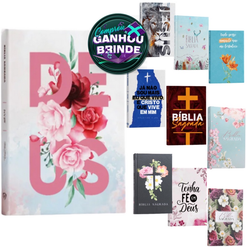 Bíblia Sagrada NVI Mulher Feminina Capa Dura Slim Cristã Evangélica Gospel Índice Crente Mulher