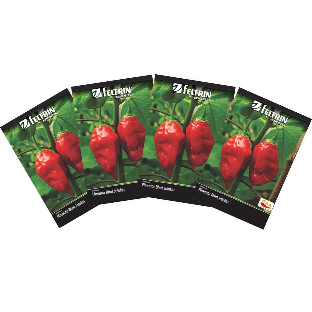 4X Sementes de Pimenta Cascavel (Bhut Jolokia) FELTRIN