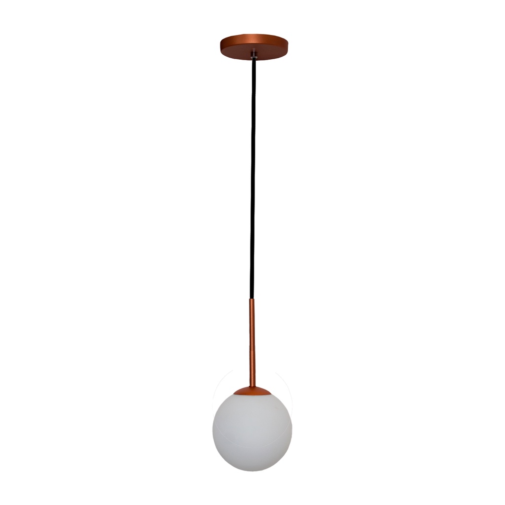 Lustre Pendente Globo 12 Jabuticaba Cobre Fosco 120mm Bivolt
