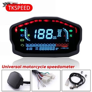 Vastcouji Universal Motocicleta LCD Tacômetro Digital LED Velocímetro Odômetro Medidor De Velocidade br
