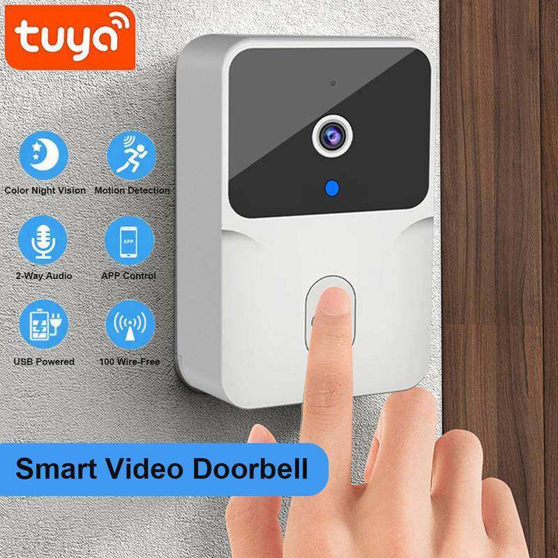 Tuya Video DoorBell Porta De Vídeo WiFi Sem Fio Externabell IR Câmera De Visão Noturna Para Telefone IOS Android Monitor Doméstico Inteligente Uso Externo