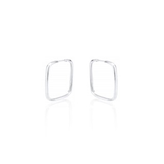 Brincos argola prata 925 quadrado 16mm