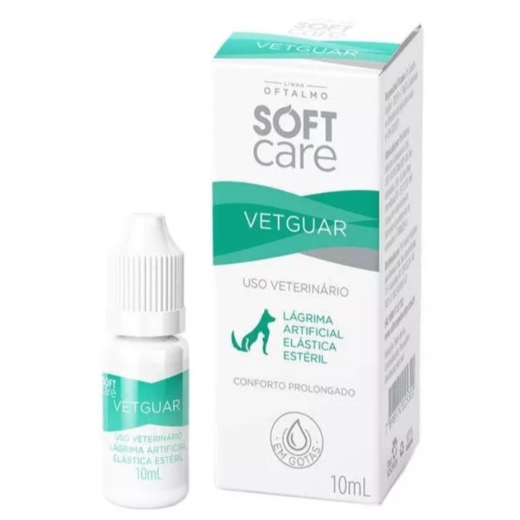 Colírio Substituto de Lágrima cão gato Vetguar 10ml SoftCare em Oferta na Shopee