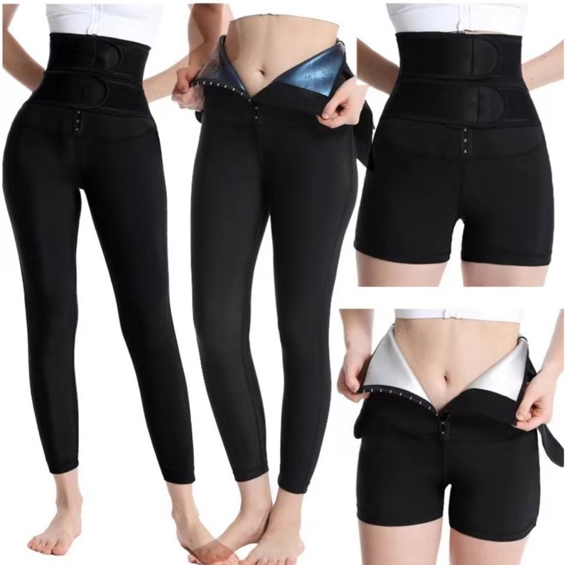 Sauna Shorts Leggings Modeladora De Compressão Térmica Efeito Sauna Fitness Feminino Térmico Academia