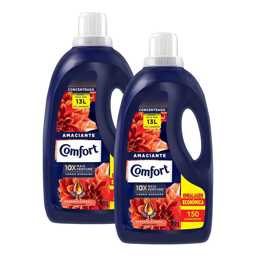 Kit 2 Amaciantes Concentrados Comfort Energia Floral 3L em Oferta na Shopee