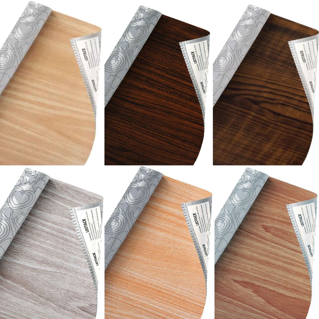 Papel de Parede Contact Amadeirado Adesivo 10m X 45cm - Leo Tack em Oferta na Shopee