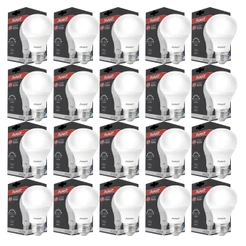 20 Lâmpadas Pera 9w Luz Branco 6500K Bivolt Soquete E27 Casa