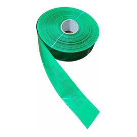 5xmt Tubo Termo Retrátil Pvc 30mm Chato Diam. 19mm Verde