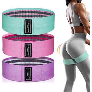 kit 3 Faixas Elástica de Resistência para yoga Pilates Treino Academia