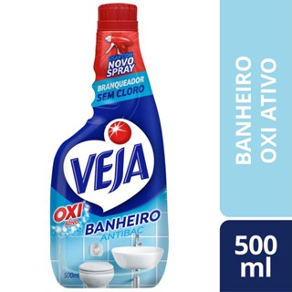 Limpador Spray Anti Bac Veja Banheiro Oxi 500ml Refil