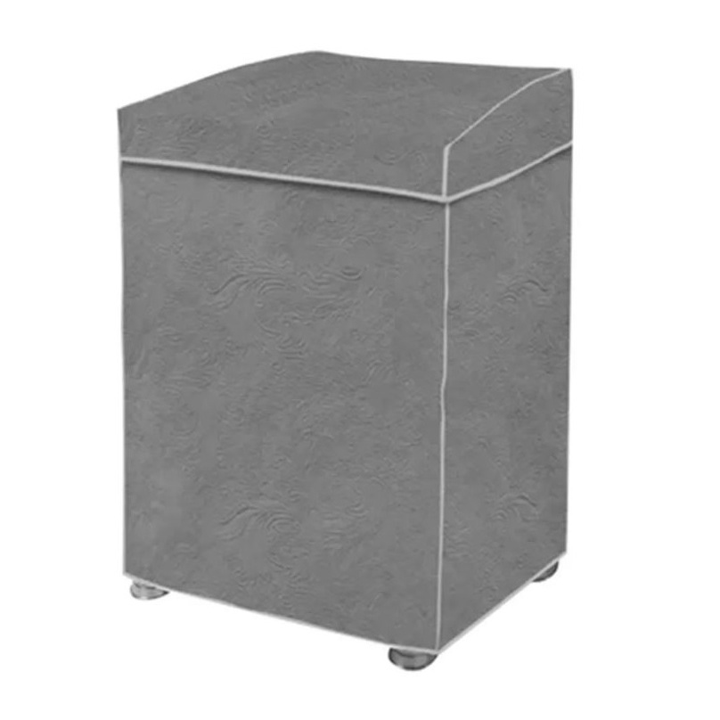 Capa para Maquina de Lavar Tampa e Saia Eletrolux GE Continental Brastemp Panasonic Cinza Lavanderia 12kg a 16kg