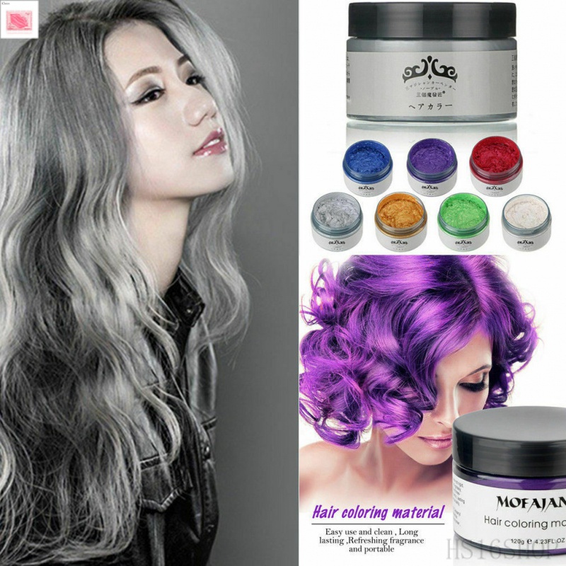 Mofajang Cera Pintura Creme Fazer Você MesmoCream Pintura Temporária Coloração Do Cabelo Cor Detolorating Pomada Colorida 5ZAH