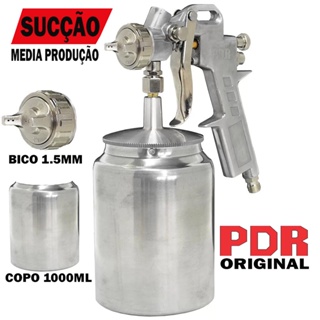 Pistola Pintura Pneumática Bico 1.5mm Média Produção 60Psi PDR em Oferta na Shopee