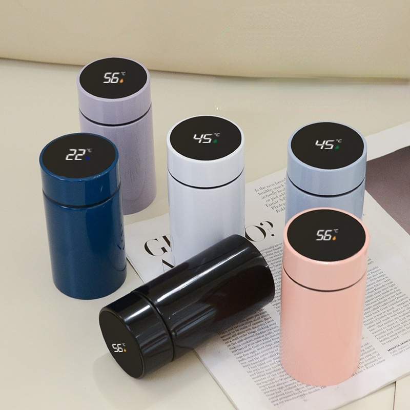 Garrafa Térmica Inteligente De 200ML De Água Com Display Temperatura Frascos A Vácuo De Aço Inoxidável Copo Em T Filtro