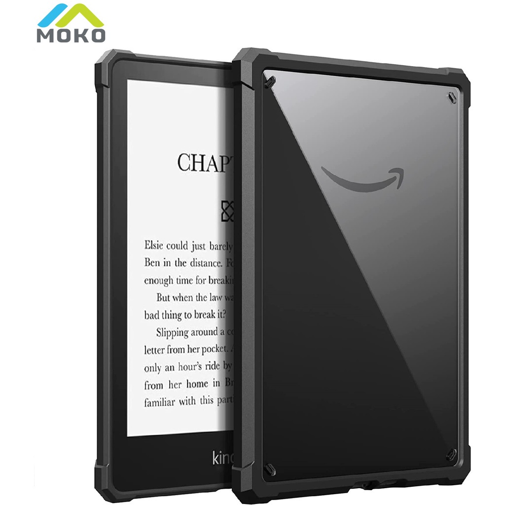MoKo Clear Back Cover Case Fit Com Kindle Paperwhite De 6,8 " 11a Geração 2021 E Signature Edition , Proteção Perfeita Borda De TPU Macia Cobertura Total