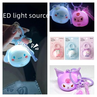 Chaveiro Sanrio Kuromi Cinnamoroll Fofo Com Luz 20o Aniversário Iluminação Pingente De Bolsa Decoração Amigos Presente